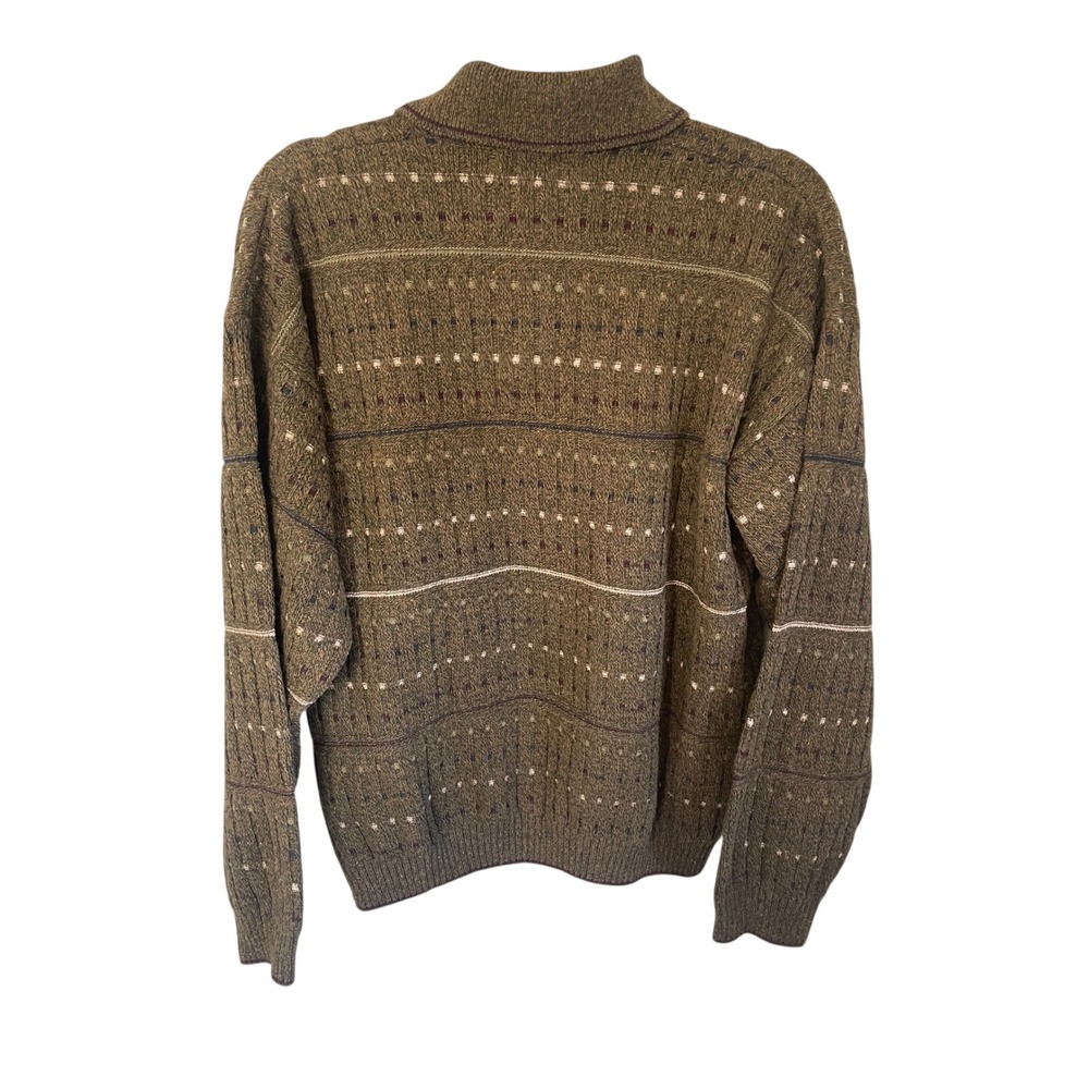 Vintage 90s Liberty Sweaters NWT Men's Small Loden Green Knit Polo Made in USA - Picture 3 of 8